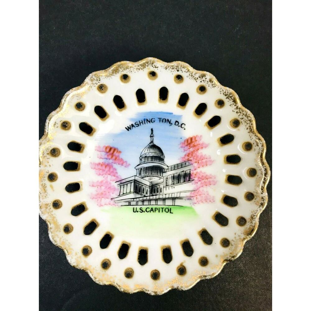 Washington DC Capitol Souvenir Plate Made Japan